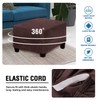 DKSLIPGO Velvet Square Ottoman Covers Slipcover Square Footstool Protector Covers