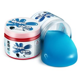 DNA MOTORING 2 Pack Car Cleaning Gels Auto Detailing Tools Cleaning Putty Car Interior Cleaner, Car Jelly Cleaner, Keyboard Cleaner, Car Cleaning Supplies Car Gifts for Men Women,Blue+Red, TOOLS-00147