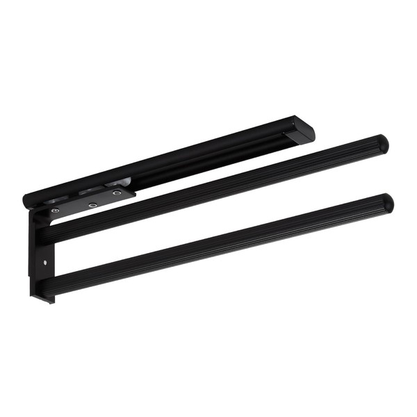 SOTECH TED Aluminium Towel Rail 2-Arm Black Matt (325-487 mm,