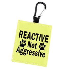 Reactive Not Aggressive Alert Hanging Patch Caution Stop Dog Alert Hanging Patches Nervous Dog Hanging Dog Alert Patches (C-Not Aggressive)