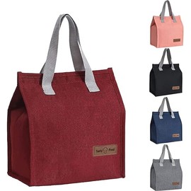 GATG Insulated Lunch Tote - Leakproof Lunch Cooler Bag for Women, Men, Work, School, Picnic, Travel (Red, Tote Bag)