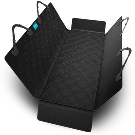 Hammock Backseat Protector Waterproof Scratchproof for Dogs Durable Against Dirt & Pet Fur Nonslip Washable Pet Car Seat Cover + Seat Belt Leash Included