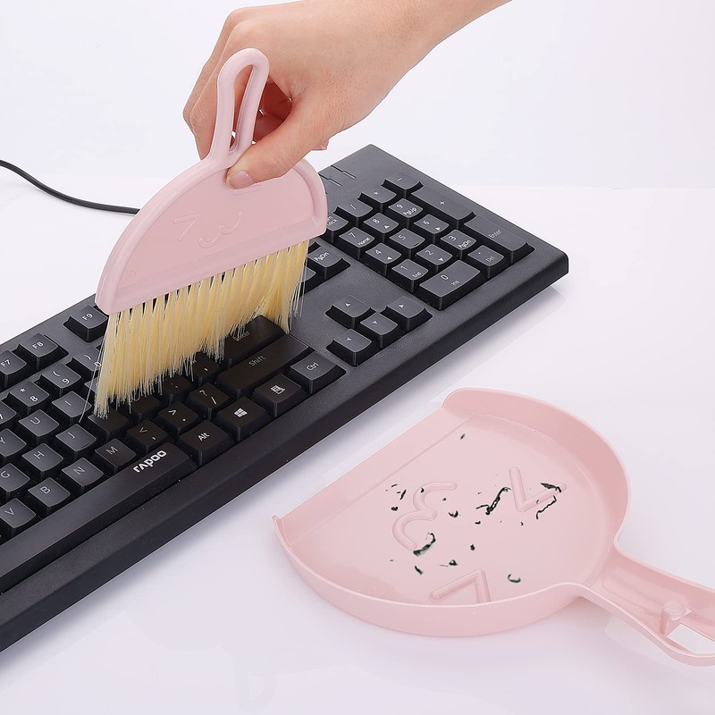 cobee Mini Dustpan and Dustpan Cleaning Set, Portable Table Brush