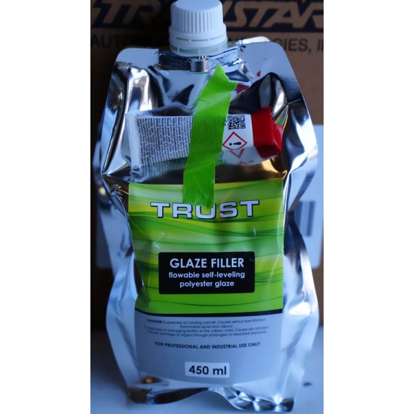 TRUST 2 PACK TRUST FLOWABLE POLYESTER GLAZE FINISHING PUTTY 450ML