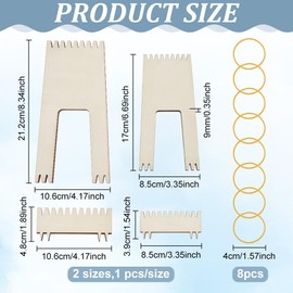 FREEBLOSS 2Pcs 5-in-1 Tassel Maker&Pompom Maker Weaving Loom Kit All-in-One DIY Craft Tool for Tassels Pompoms Cords Fringe&Braids Adjustable Length Template for Macrame Knitting Supplies