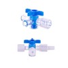 MEETOOT 2pcs Disposable Medical Three Way Valve 3-Way Stopcocks with