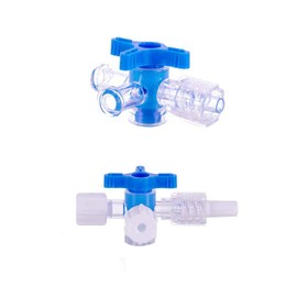 MEETOOT 2pcs Disposable Medical Three Way Valve 3-Way Stopcocks with Aseptic Cock for School Projects, Hobbies DIY Experimental Research Projects