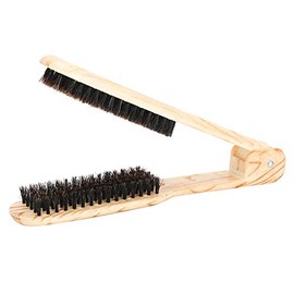 Peine para Planchar el Cabello, Peine para Alisar el Cabello, Herramientas de Peinado, Cepillo de Pelo de Cerdas de Jabal, Cepillo Alisador de Doble  