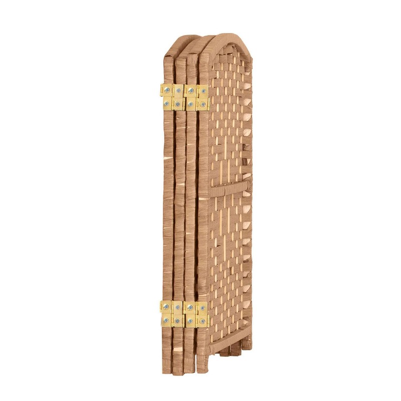 Red Lantern 2 ft. Short Diamond Weave Fiber Folding Screen