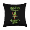 Qualified Quaker Parrot Mom Animal Bird Throw Pillow