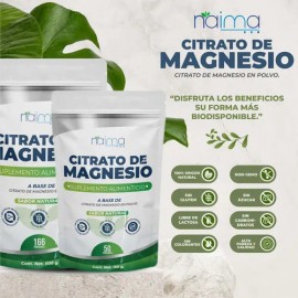 Citrato De Magnesio Puro 150g Sin Sabor - Suplemento Naima                                                                                            
