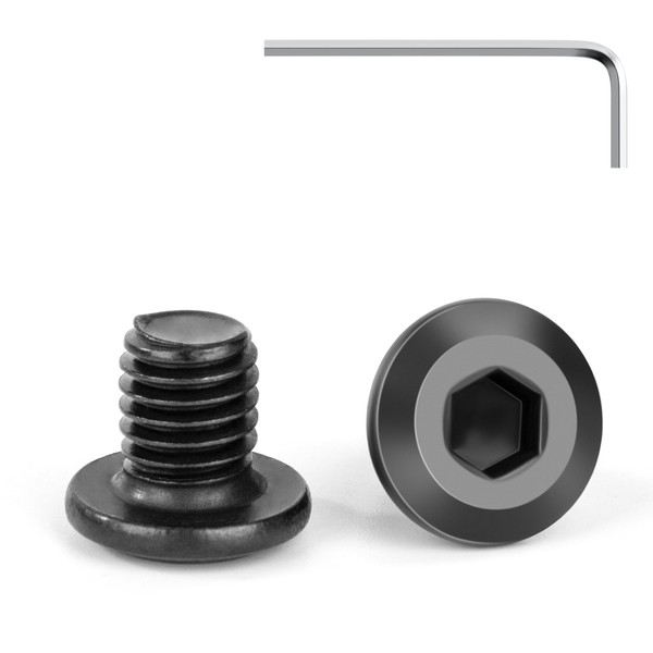 Tunejoy Flat Head Screws Black M8 x 10 mm Flat