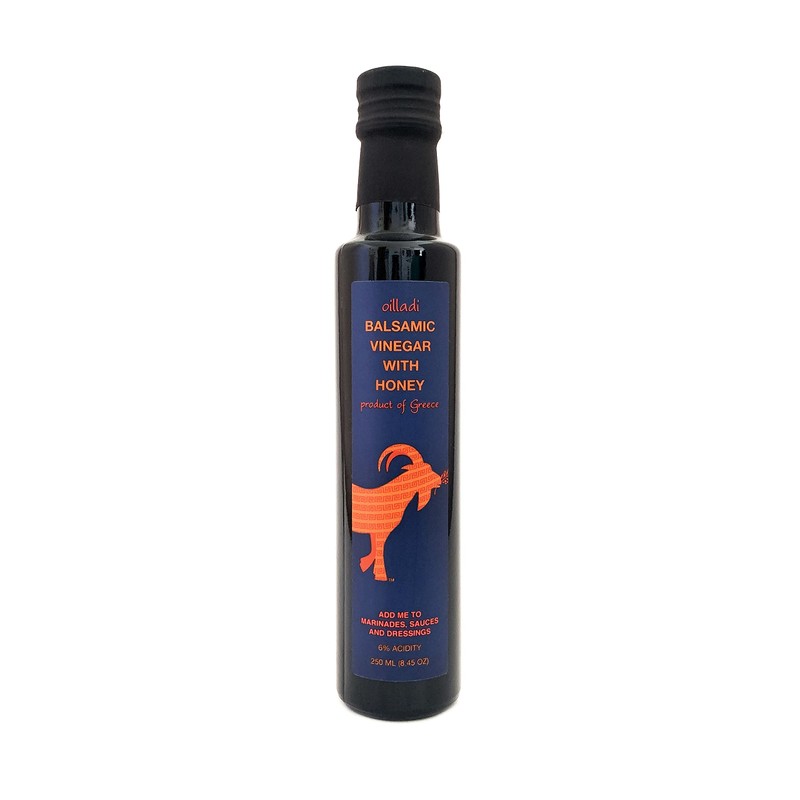 Oilladi Balsamic Vinegar with Honey imported from Greece, 250 ml
