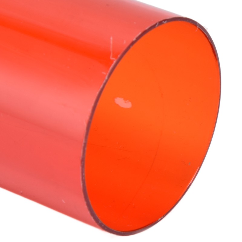 Long Pipe Bird Feeder Red Transparent Outdoor Bird Feeder Tube