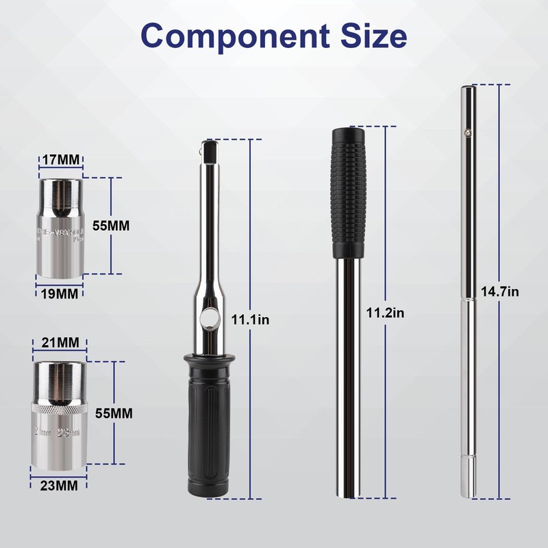 Lyhubmh 23" Extended Lug Wrench - 4 Way Heavy Duty