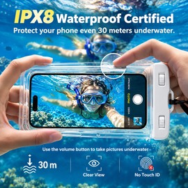 Waterproof Phone Pouch for Swimming & Water Sports – Transparent PVC Dry Bag for Beach, Pool & Outdoor Adventures