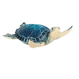 ICE ARMOR 6" W Blue Sea Turtle Swimming Statue Marine Life Decoration Figurine Office Desk/Home/Living Room/Table Decor, Perfect House Warming Unique Gifts for New Home