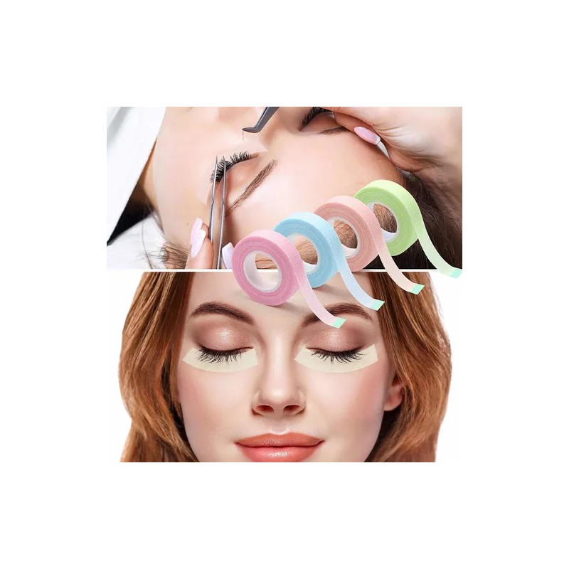 10 Cinta Micropore De Colores Para Pestañas Mink 1x1 Dama