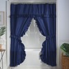Stoneberry Home® Ruffled Shower Curtain Set Polyester Dark Sea