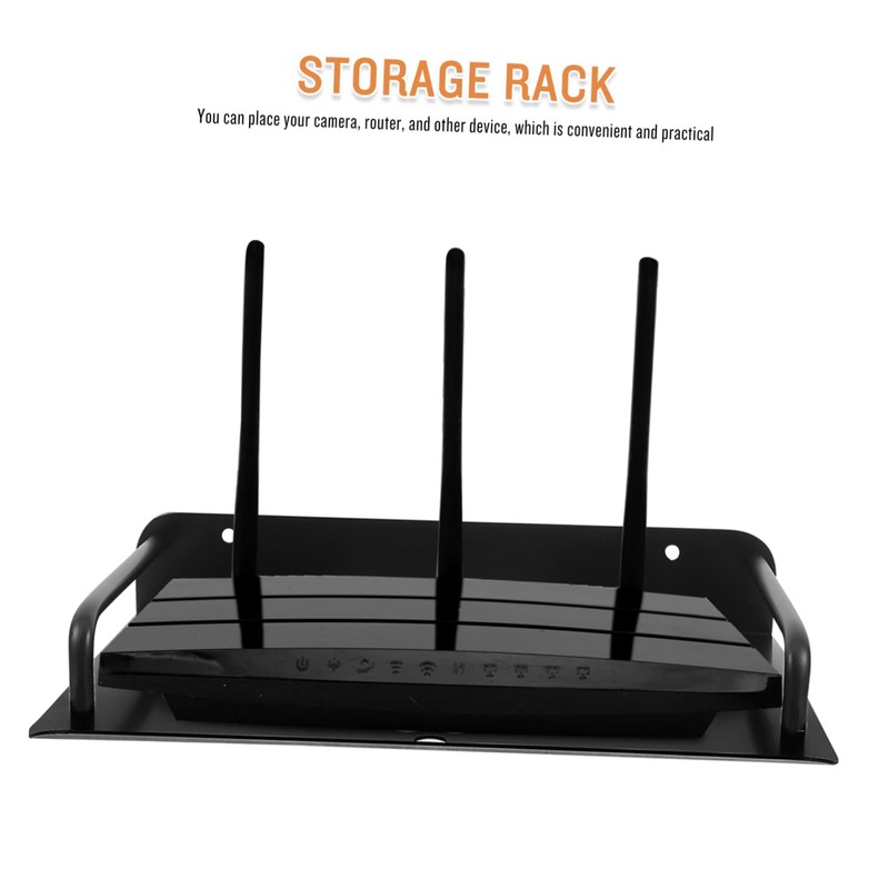 VILLFUL Floating Wall Organizer Router Bracket Projector Shelf Cable Holder