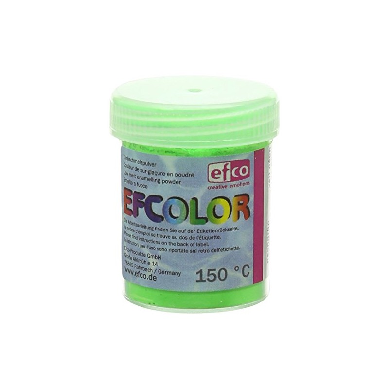 Efcolor Enamelling Powder, Resin, Neon Green, 25 ml