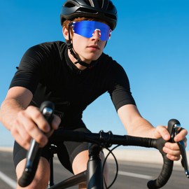 BOLLFO 2 PackYouth Polarized Sports Sunglasses, UV400 Protection Cycling Sun Glasses for Men Women Youth Cycling Fishing Driving