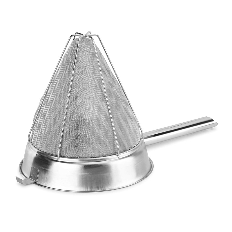New Star Foodservice 38071 Stainless Steel Reinforced Bouillon Strainer, 8-Inch