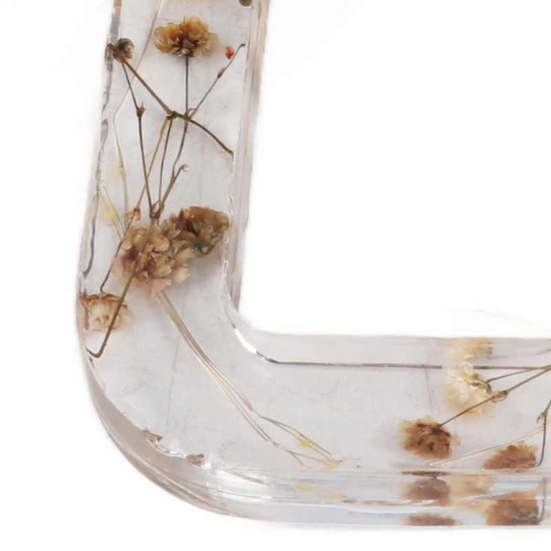 Floral Resin Letter Light Dry Flower and Alphabet Shape LED
