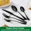 Black Soup Sooon,8 PCs 7.3 Inch Dinner Spoons,PVD Black Stainless
