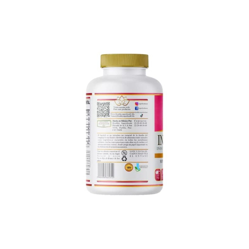 Inositol Puro 200 Cápsulas De 500mg Premium 200 Servicios