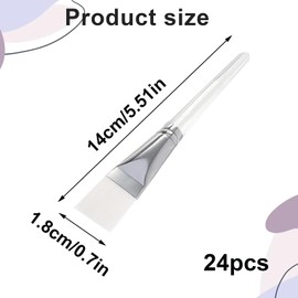 24Pcs Facial Mask Brush,Disposable Mask Brushes, Face Mask BrushSoft Facial Brushes for Facial Mask Body Lotion or Mixed Mask(White)