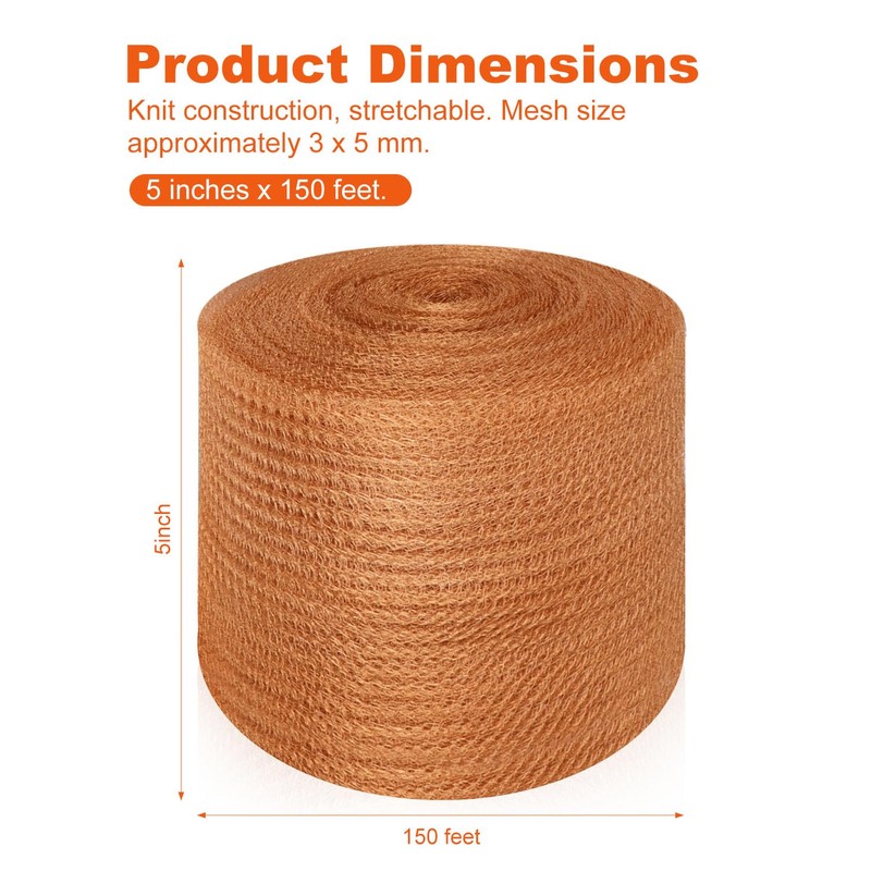 MUZIK 5 inch x150ft Pure Copper Mesh Roll - Heavy