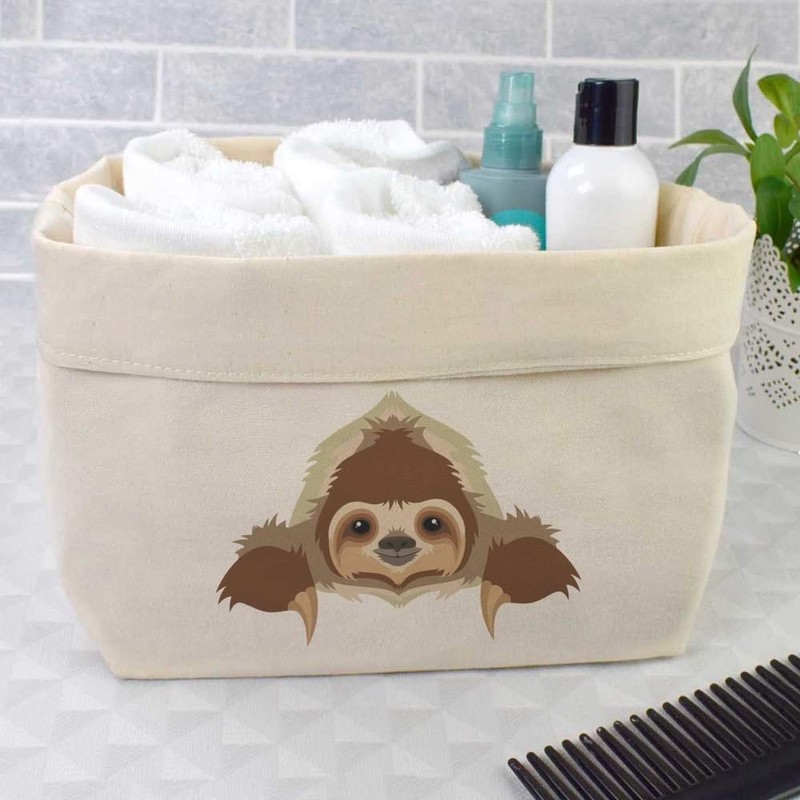 Azeeda Large 'Resting Sloth' Canvas Organiser/Storage Bag (OR00008239)