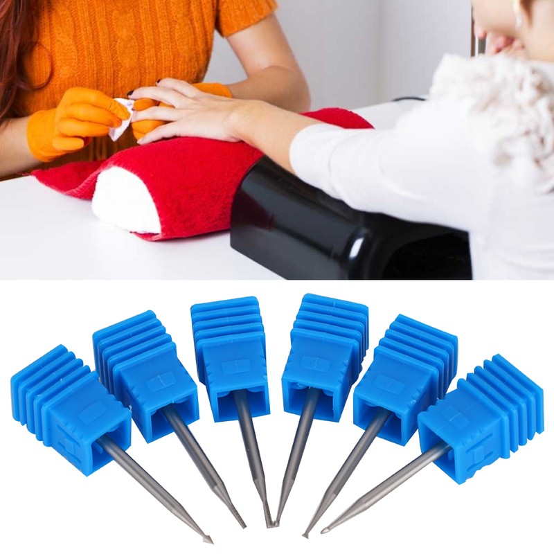 6pcs Tungsten Steel Nail Art Manicure Drill Bits Electric Manicure