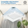 24" x 24" 4-Way Ceiling Air Vent Deflector, Heavy-Duty Plastic