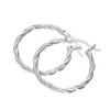 Sterling Silver Twisted Creole Hoop Earrings