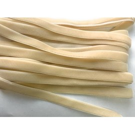 Cinta de terciopelo clásico de 3/8 pulgadas, terciopelo marfil, terciopelo marfil, terciopelo de color marfil, terciopelo nude, terciopelo claro, hecho en suizo, 4,57 m de alto, Terciopelo marfil 3/8", 5 Yards, 1