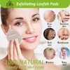 Face Loofah Pads Exfoliating Scrubber, Natural Luffa Facial Cleanser Pad