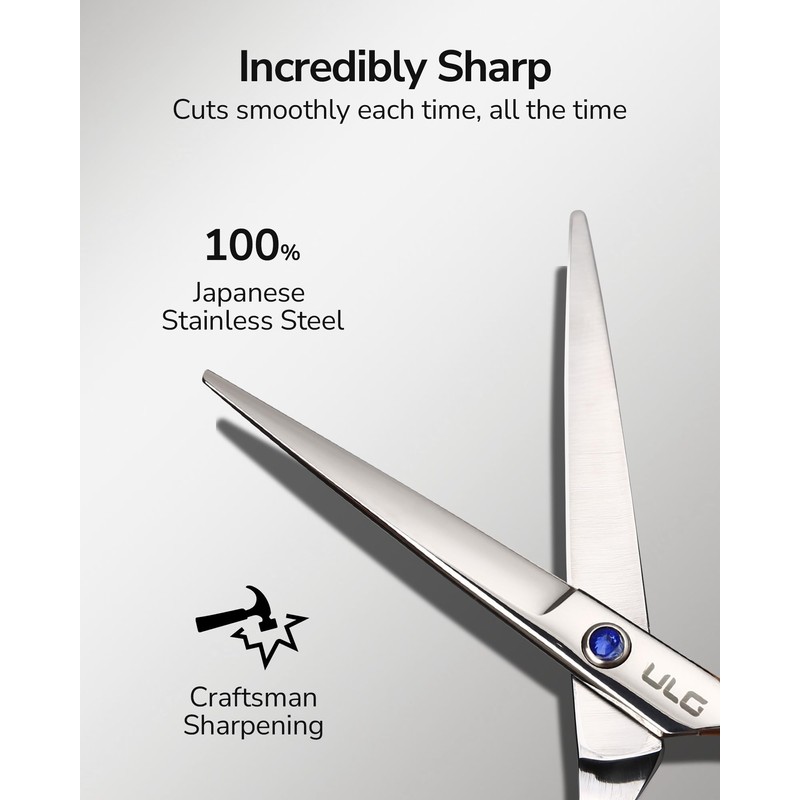 Hair Cutting Scissors, ULG Professional Hair Scissors 6.5 inch Right-Hand