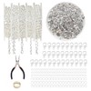 14K Silver Chains for Jewellery Making Kit Cable Link Chain