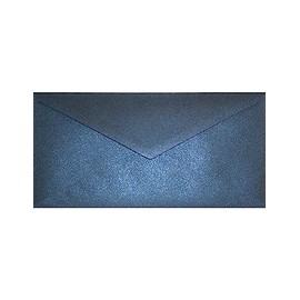 Netuno 25 Envelopes Mother of Pearl Dark Blue DIN Long 110 x 220 mm 120 g Aster Metallic Queens Blue Mother of Pearl Envelopes Long Metallic Shiny Envelopes DL for Wedding Christmas Birthday