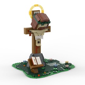 HONLANCH Jesus Cross Building Blocks Set,532PCS Jesus Crucifixion Building Block Model,Gift for Adults,Teen,and Believers