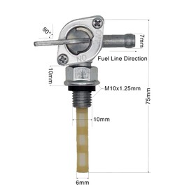 YAMAKATO Generator Fuel Petcock Switch Gas Tank Shut Off Valve for Champion Firman Generac OH3384 Briggs & Stratton 310574GS 193272GS 204743GS Yamaha Honda M10 x 1.25mm 28-1783-V2