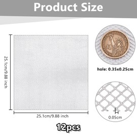 OLYCRAFT 12Pcs Aluminum Wire Mesh 25.1x25.1 cm Sculpting Mesh Sheet for Sculpting Clay Craft Metal Window Screen Net Small Hole Aluminum Net Sheet for Arts Craft Metal DIY Projects Home Decor