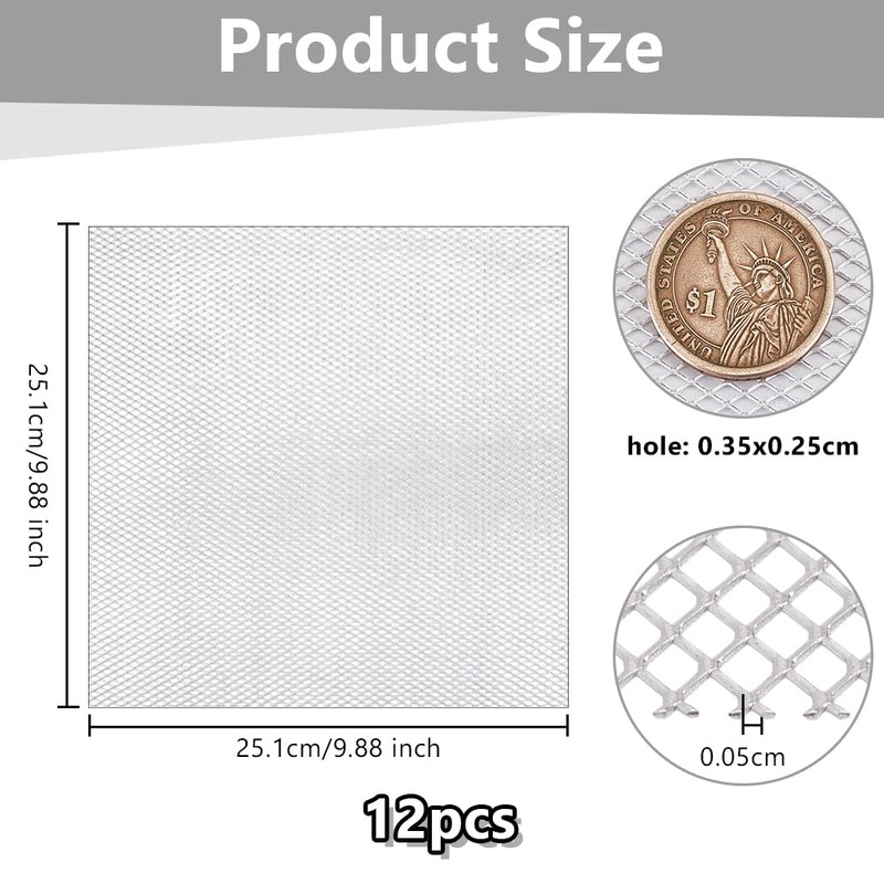 OLYCRAFT 12Pcs Aluminum Wire Mesh 25.1x25.1 cm Sculpting Mesh Sheet