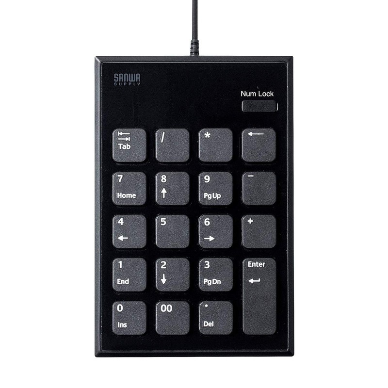 Sanwa Supply NT-23CBK Wired Numeric Keypad USB Type-C Connection Quiet