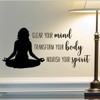 Yoga Quote Wall Decal, Yoga Vinyl Sticker, Mind Body Spirit,