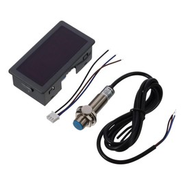 HOBBYIN Digital LED Tachometer,Red Mini 4 Digit NPN Hall Proximity Switch Sensor Durable AC 110V-230V RPM Speed Measure Meter Lathes, Conveyor Belts