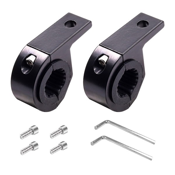 NWpangu 2Pcs Motorcycle Mounting Brackets 1.25" Horizontal Bull Bar Clamps,