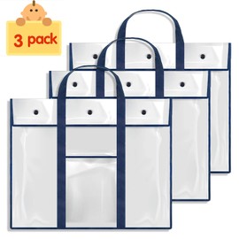 Gamenote 3 Pack Large Bulletin Board Poster Storage Bag (31.5Ã25.5) Teaching Material Art Portfolio Container for Classroom Organization